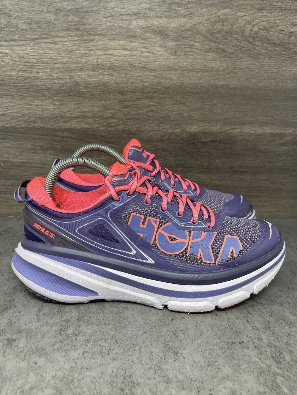HOKA ONE ONE Bondi 4 Womens Size 7.5 Purple Pink Max Cushion Running Walking